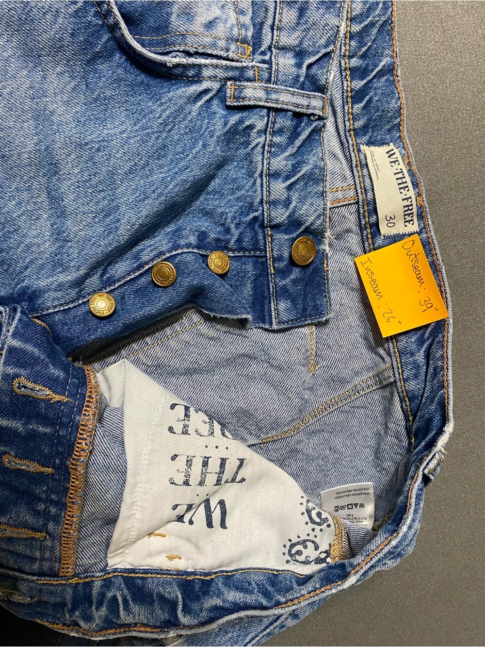 We The Free medium blue button-fly denim jeans - Picture 3 of 3